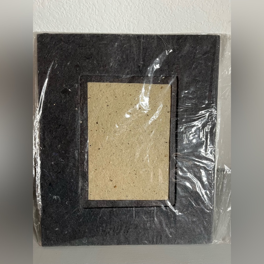 Handmade Natural Fiber Paper Table Top Photo Frame Mixed Media Paper EcoFriendly